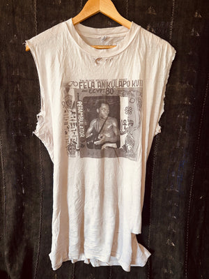 DISTRESSED - FELA KUTI - SLEEVELESS - MENS M/L