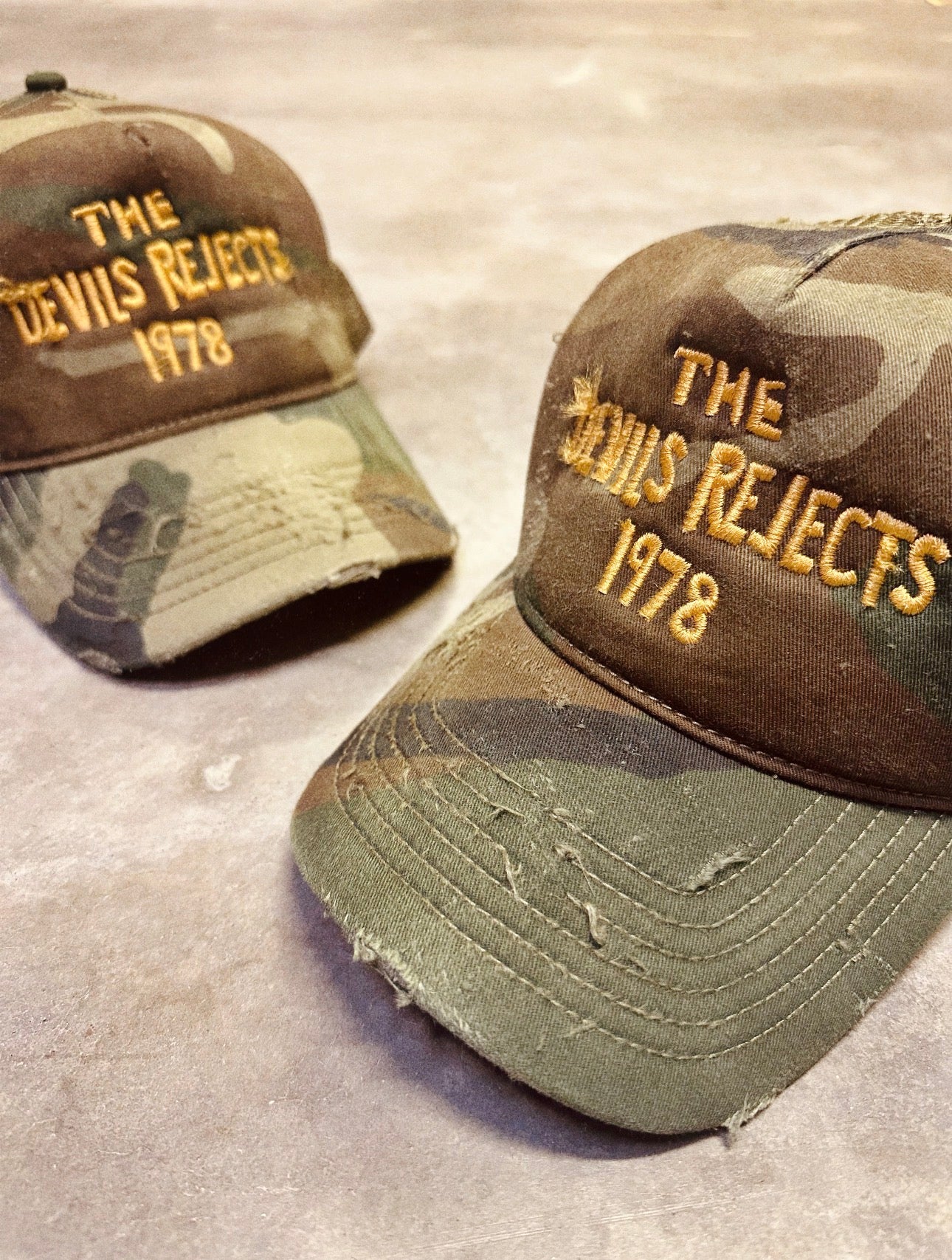 THE DEVILS REJECT'S DISTRESSED EMBROIDERED