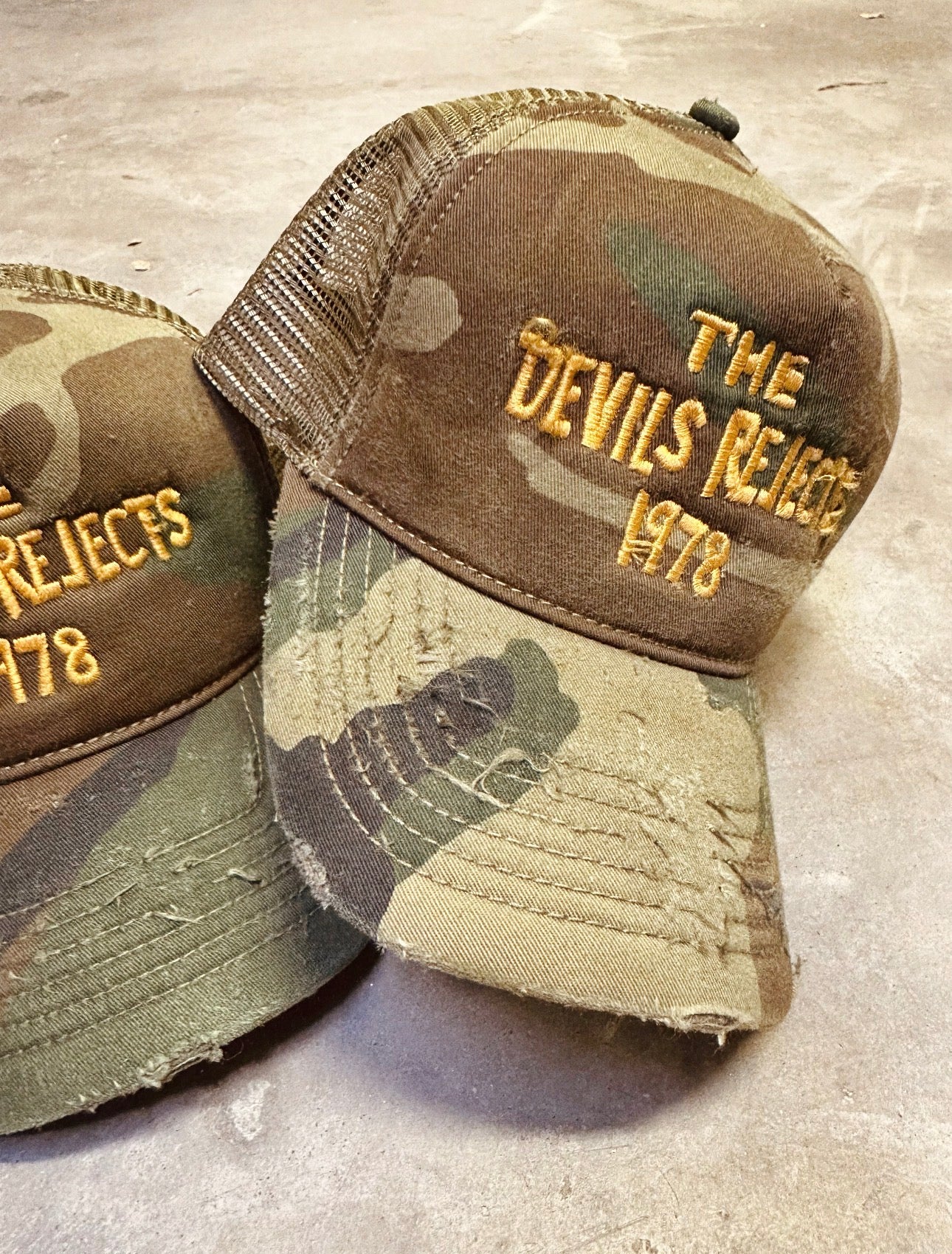 THE DEVILS REJECT'S DISTRESSED EMBROIDERED