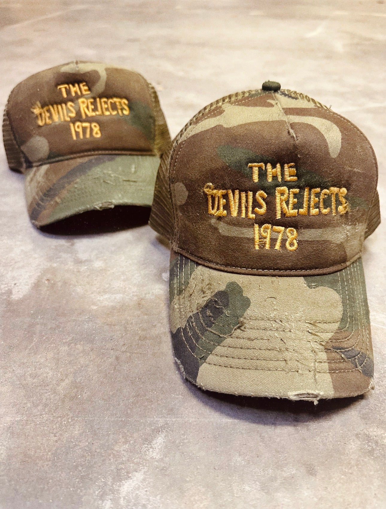 THE DEVILS REJECT'S DISTRESSED EMBROIDERED