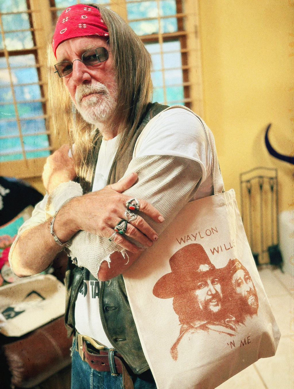 WAYLON WILLIE N ME TOTE BAG