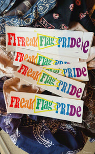 FREAK FLAG PRIDE BUMPER STICKERS (2)