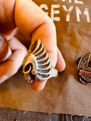 BIKER RINGS/PIN/PATCHES BUNDLE