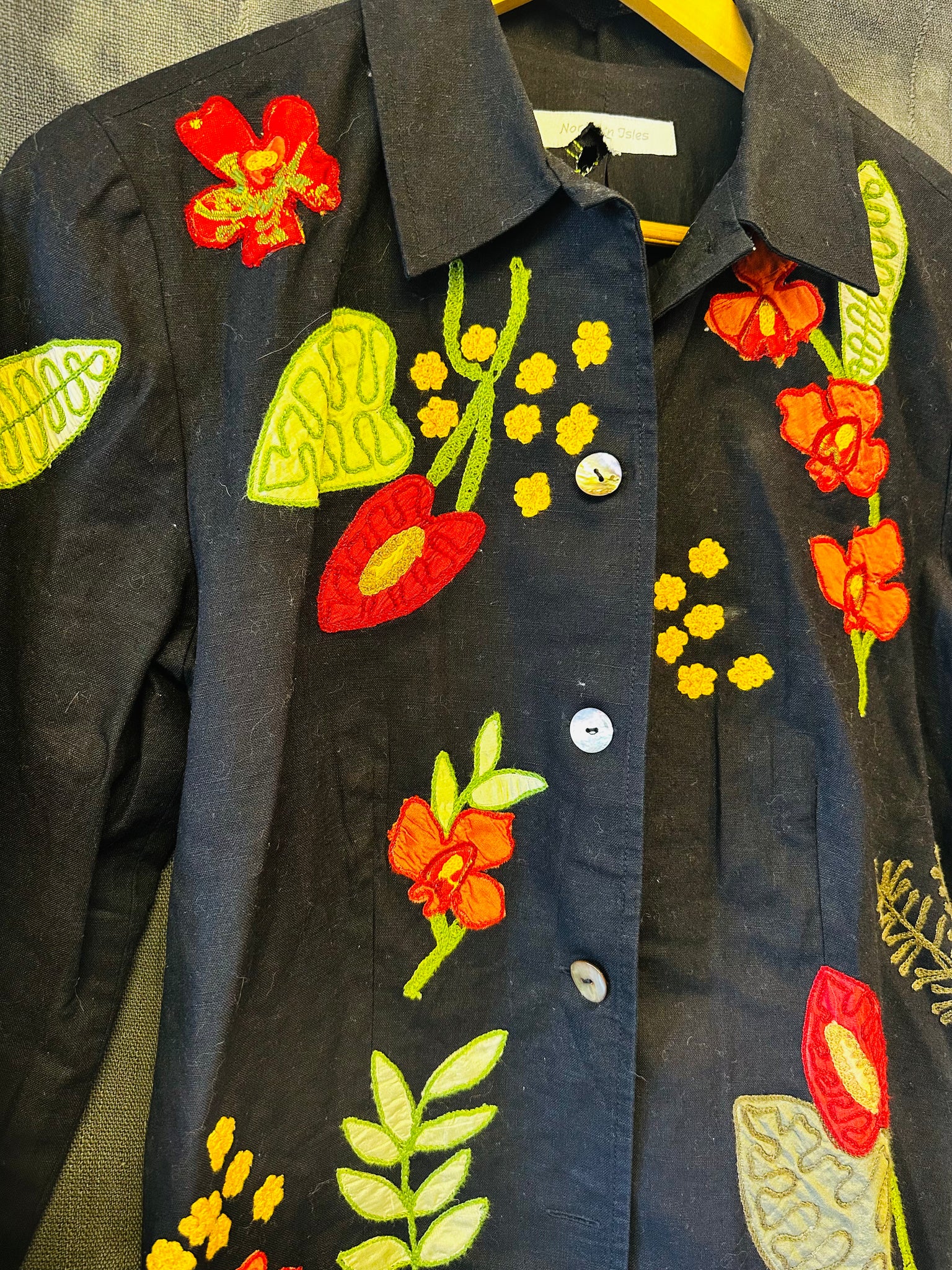 VINTAGE CHAINSTITCH JACKET - WOMENS S