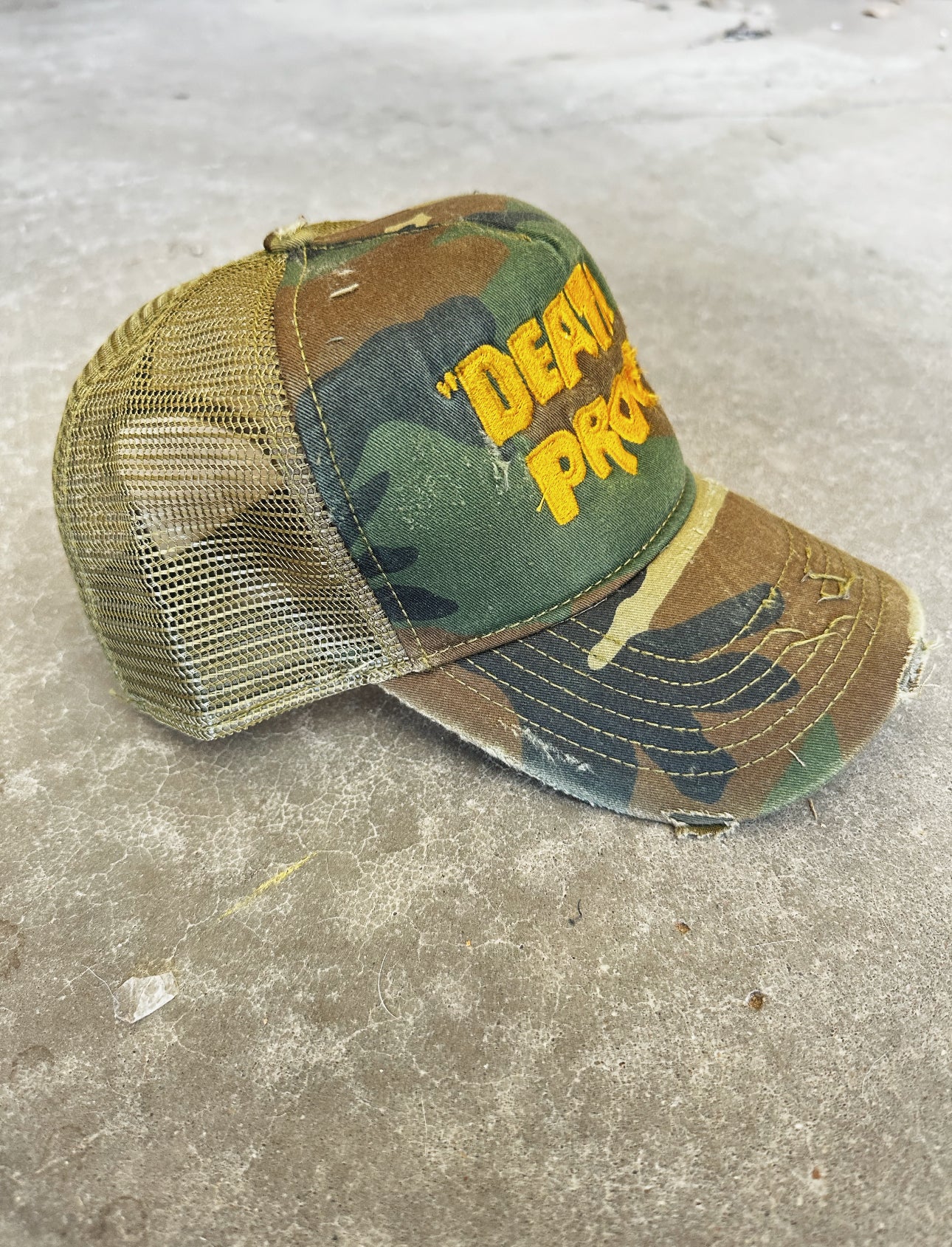 DEATH PROOF DISTRESSED EMBROIDERED