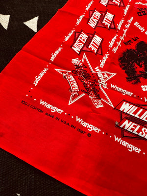 WILLIE NELSON BANDANA - 1977 VINTAGE