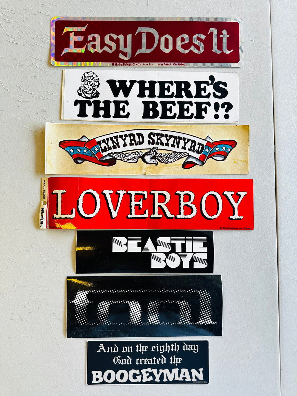 7 VINTAGE BUMPER STICKERS