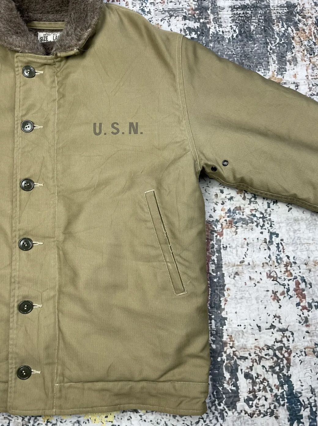 VINTAGE MILITARY USN NI JACKET - MENS M/L