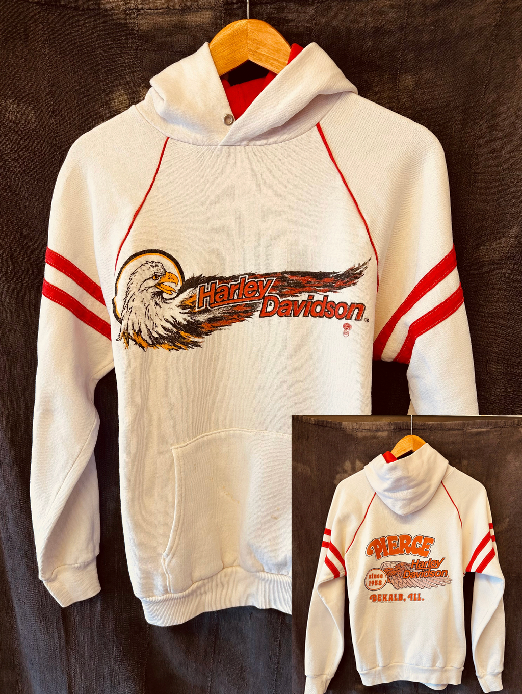 VINTAGE - HARLEY HOODIE - MENS M