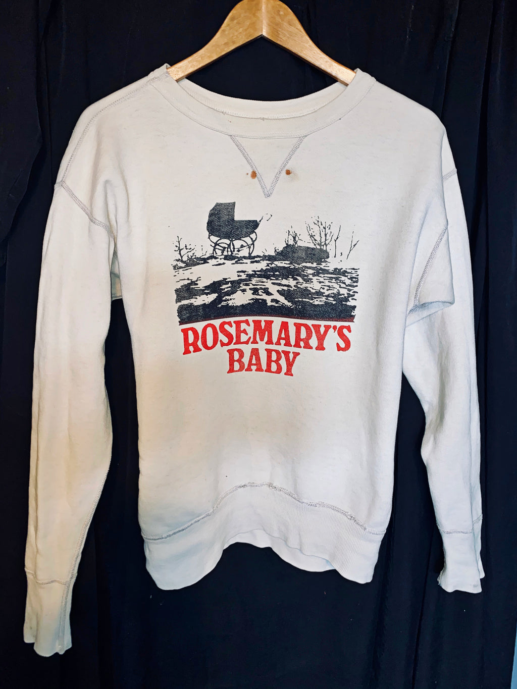 VINTAGE SWEATSHIRT- ROSEMARYS BABY - WOMENS M
